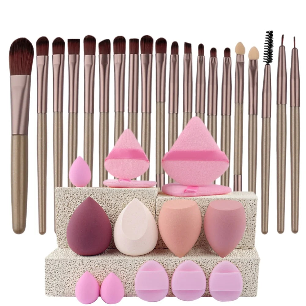 Ensemble 20 Pinceaux de Maquillage Synthétiques