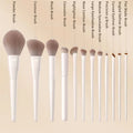 Ensemble de 12 pinceaux de maquillage pour le visage : fond de teint, anticernes, poudre, fard à paupières, blush, pinceau Kabuki, outil de beauté cosmétique pour le visage